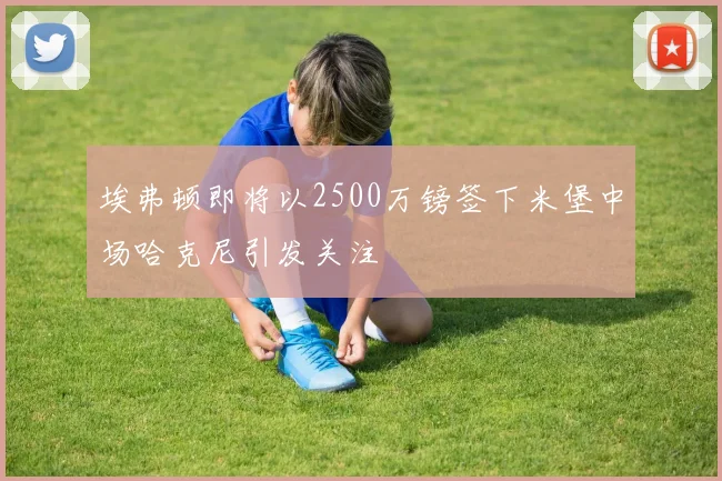 埃弗顿即将以2500万镑签下米堡中场哈克尼引发关注